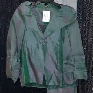 Lee Anderson Sheer Silk Organza Blouse Jacket